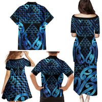 Taniko Motifs Matariki New Zealand Family Matching Puletasi and Hawaiian Shirt NZ Niho Taniwha Poutama