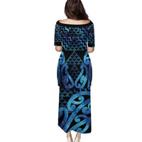 Taniko Motifs Matariki New Zealand Family Matching Puletasi and Hawaiian Shirt NZ Niho Taniwha Poutama