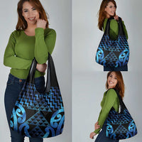 Taniko Motifs Matariki New Zealand Grocery Bag NZ Niho Taniwha Poutama