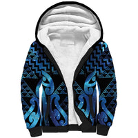 Taniko Motifs Matariki New Zealand Sherpa Hoodie NZ Niho Taniwha Poutama