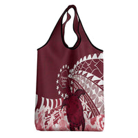Cook Islands Mangaia Gospel Day Grocery Bag Polynesian Art With Sea Turtle