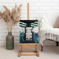 Aotearoa Korowai Motif Canvas Wall Art Hei Tiki Poutama Maori Pattern