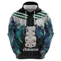Aotearoa Korowai Motif Hoodie Hei Tiki Poutama Maori Pattern