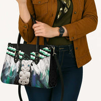 Aotearoa Korowai Motif Leather Bag Hei Tiki Poutama Maori Pattern - Polynesian Pride