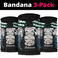 Aotearoa Korowai Motif Neck Gaiter Hei Tiki Poutama Maori Pattern - Polynesian Pride