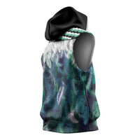 Aotearoa Korowai Motif Sleeveless Hoodie Hei Tiki Poutama Maori Pattern - Polynesian Pride