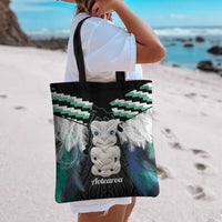 Aotearoa Korowai Motif Tote Bag Hei Tiki Poutama Maori Pattern - Polynesian Pride