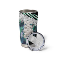 Aotearoa Korowai Motif Tumbler Cup Hei Tiki Poutama Maori Pattern