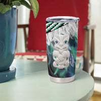 Aotearoa Korowai Motif Tumbler Cup Hei Tiki Poutama Maori Pattern