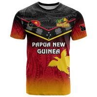 Custom Papua New Guinea Rugby T Shirt PNG Hunters Polynesian Black LT14 Black - Polynesian Pride