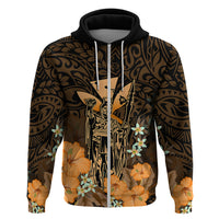 Polynesian Pride King Kamehameha Day Hawaii Hoodie Polynesia Tribal Kanaka and Hibiscus Gold LT14 - Polynesian Pride
