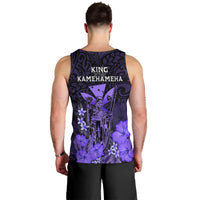Polynesian Pride King Kamehameha Day Hawaii Men Tank Top Polynesia Tribal Kanaka And Hibiscus Purple LT14 - Polynesian Pride