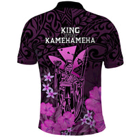 Polynesian Pride King Kamehameha Day Hawaii Polo Shirt Polynesia Tribal Kanaka and Hibiscus Pink LT14 - Polynesian Pride