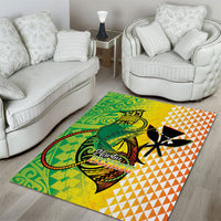 Hawaii Blue Marlin Fishing Area Rug Hawaiian Kanaka Kakau Reggae LT14 - Polynesian Pride