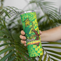 Hawaii Blue Marlin Fishing Skinny Tumbler Hawaiian Kanaka Kakau Reggae