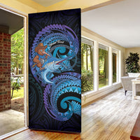 Personalised Blue Marlin Fishing New Zealand Door Cover NZ Kiwi Cowboy Born To Fish