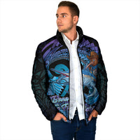 Personalised Blue Marlin Fishing New Zealand Padded Jacket NZ Kiwi Cowboy Born To Fish LT14 - Polynesian Pride