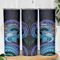 Personalised Blue Marlin Fishing New Zealand Skinny Tumbler NZ Kiwi Cowboy Born To Fish