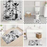 Japan And Hawaii Bathroom Set Sakura Koi Fish Hawaiian Lei Kanaka LT14 - Polynesian Pride
