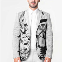 Japan And Hawaii Blazer Sakura Koi Fish Hawaiian Lei Kanaka - Polynesian Pride