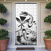 Japan And Hawaii Door Cover Sakura Koi Fish Hawaiian Lei Kanaka - Polynesian Pride