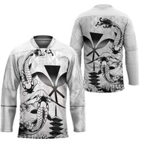 Japan And Hawaii Hockey Jersey Sakura Koi Fish Hawaiian Lei Kanaka LT14 - Polynesian Pride