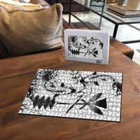 Japan And Hawaii Puzzle Sakura Koi Fish Hawaiian Lei Kanaka - Polynesian Pride