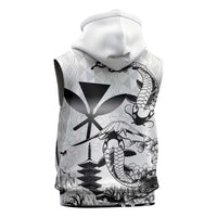 Japan And Hawaii Sleeveless Hoodie Sakura Koi Fish Hawaiian Lei Kanaka - Polynesian Pride