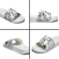 Japan And Hawaii Slide Sandals Sakura Koi Fish Hawaiian Lei Kanaka - Polynesian Pride