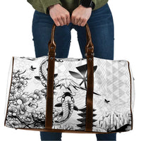 Japan And Hawaii Travel Bag Sakura Koi Fish Hawaiian Lei Kanaka - Polynesian Pride