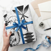 Japan And Hawaii Wrapping Paper Sakura Koi Fish Hawaiian Lei Kanaka - Polynesian Pride