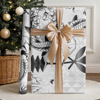 Japan And Hawaii Wrapping Paper Sakura Koi Fish Hawaiian Lei Kanaka - Polynesian Pride