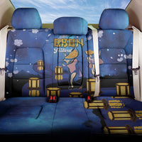 Japan Obon Festival Back Car Seat Cover Sakura Lanterns With Bon Dance - Polynesian Pride