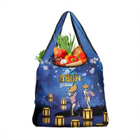 Japan Obon Festival Grocery Bag Sakura Lanterns With Bon Dance - Polynesian Pride