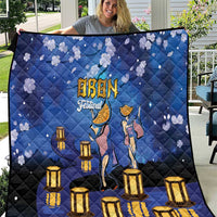 Japan Obon Festival Quilt Sakura Lanterns With Bon Dance - Polynesian Pride