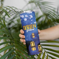 Japan Obon Festival Skinny Tumbler Sakura Lanterns With Bon Dance - Polynesian Pride