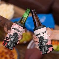 Personalised Japan Samurai Warrior 4 in 1 Can Cooler Tumbler Japanese Cherry Blossom Polynesian Pattern - Polynesian Pride