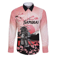 Personalised Japan Samurai Warrior Family Matching Off Shoulder Short Dress and Hawaiian Shirt Japanese Cherry Blossom Polynesian Pattern - Polynesian Pride