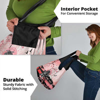 Personalised Japan Samurai Warrior Grocery Bag Japanese Cherry Blossom Polynesian Pattern - Polynesian Pride