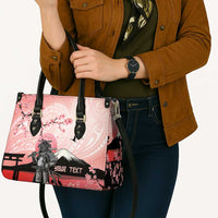 Personalised Japan Samurai Warrior Leather Bag Japanese Cherry Blossom Polynesian Pattern LT14 - Polynesian Pride