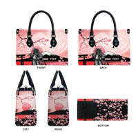 Personalised Japan Samurai Warrior Leather Bag Japanese Cherry Blossom Polynesian Pattern LT14 - Polynesian Pride