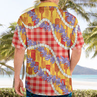 Hawaii Kahili Palaka Motifs Hawaiian Shirt Hawaiian Honohono Pikake Lei LT14 - Polynesian Pride