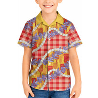 Hawaii Kahili Palaka Motifs Hawaiian Shirt Hawaiian Honohono Pikake Lei LT14 - Polynesian Pride