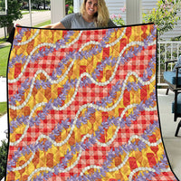 Hawaii Kahili Palaka Motifs Quilt Hawaiian Honohono Pikake Lei
