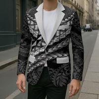 Hawaii Lauhala Tattoo Blazer Hawaiian Hala Leaf Weaving