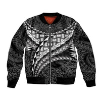 Hawaii Lauhala Tattoo Bomber Jacket Hawaiian Hala Leaf Weaving