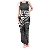 Hawaii Lauhala Tattoo Tank Maxi Dress Hawaiian Hala Leaf Weaving