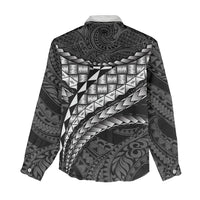 Hawaii Lauhala Tattoo Women Casual Shirt Hawaiian Hala Leaf Weaving