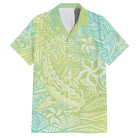 Baby Green Gradient Polynesia Family Matching Summer Maxi Dress and Hawaiian Shirt Hawaiian Tribal Hammerhead Shark Tattoo