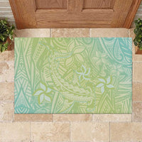 Baby Green Gradient Polynesia Rubber Doormat Hawaiian Tribal Hammerhead Shark Tattoo LT14 Baby Green - Polynesian Pride